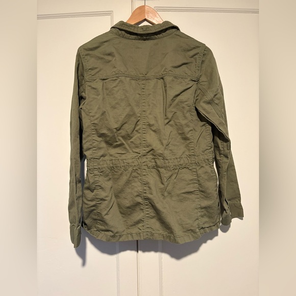 Talbots Olive Utility Cotton & Linen Blend Jacket - Picture 2 of 4